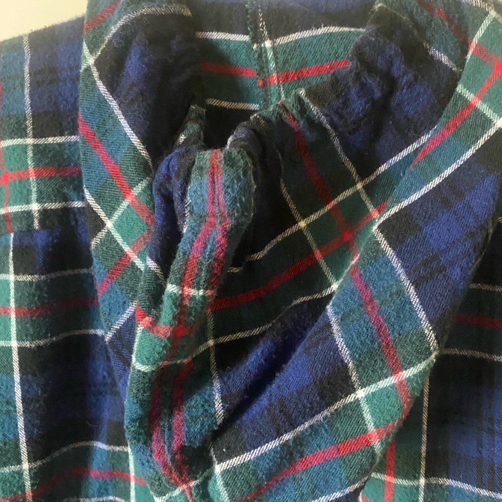 L.L. Bean Blue Green Plaid Women’s Hooded Shirt/Jacket - Picture 6 of 10